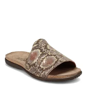 Women's Naot | Skylar Slide Sandal | Golden Python Leather