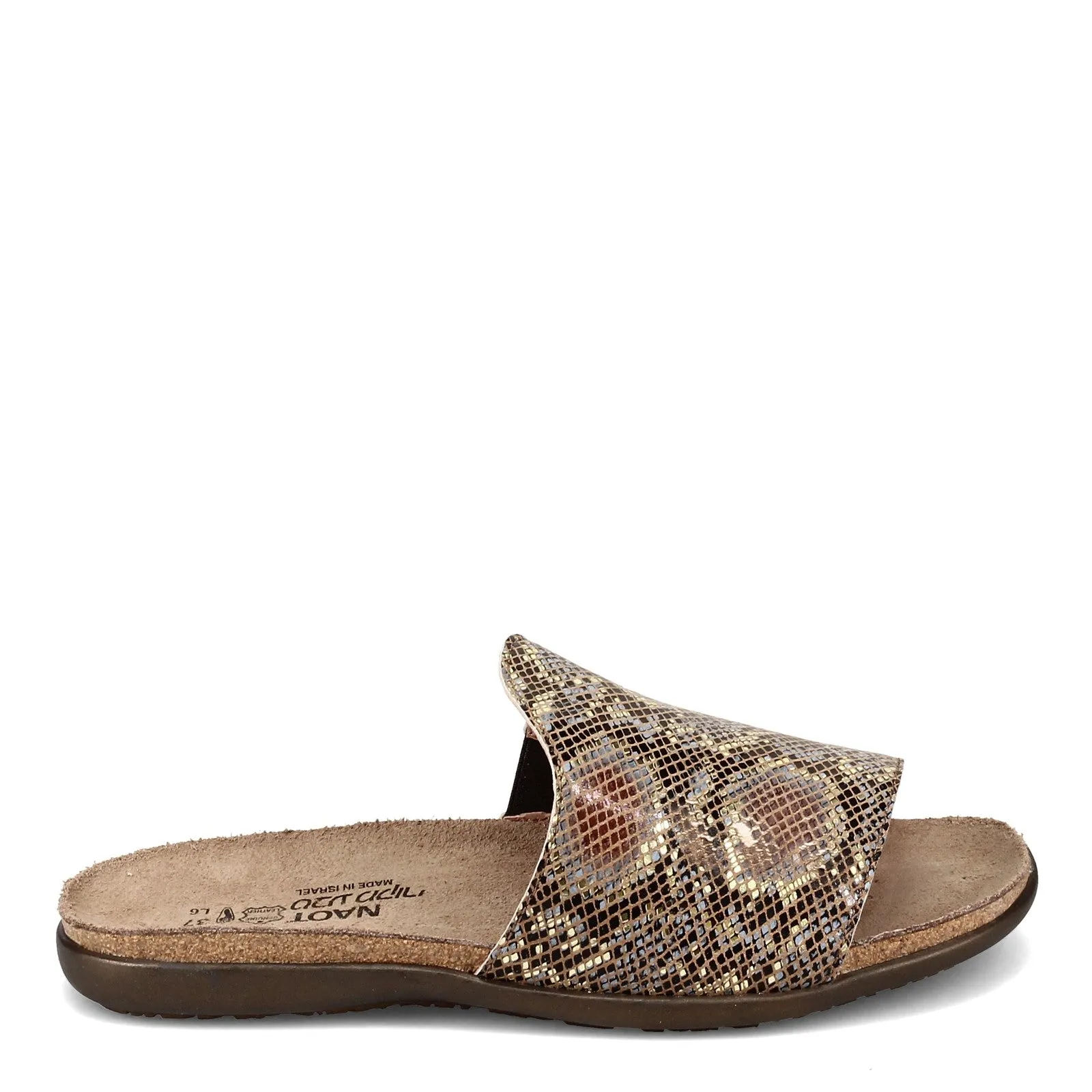 Women's Naot | Skylar Slide Sandal | Golden Python Leather