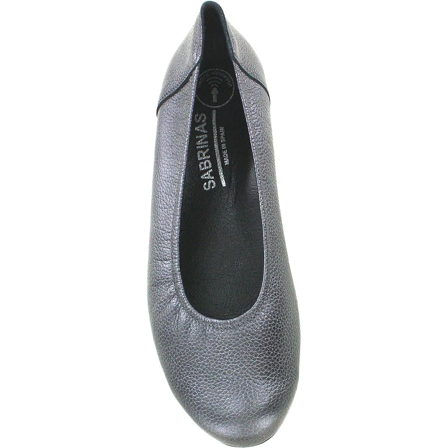 Women's Sabrinas Bruselas 85020 with Removable Arch Support Footbed Plomo Silver Pebbled Leather