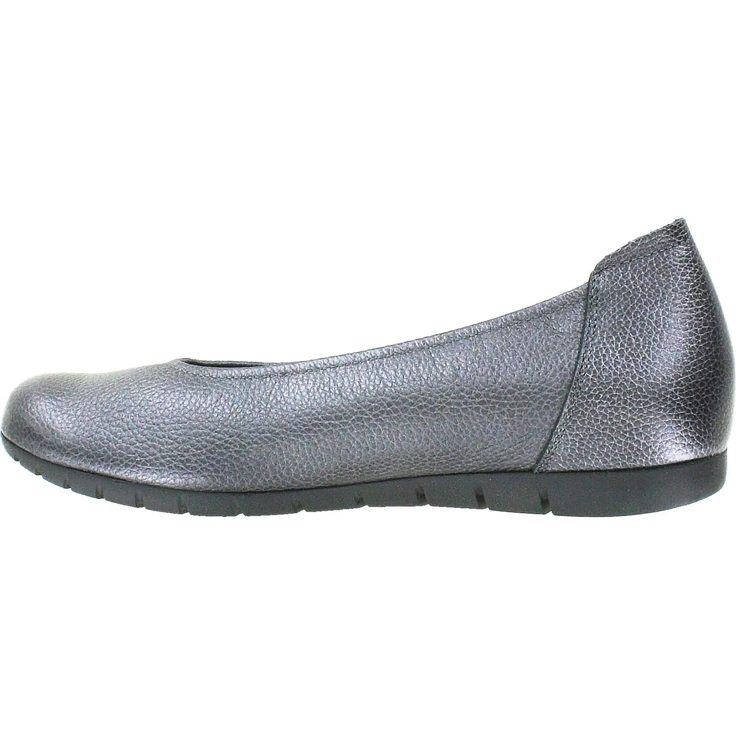 Women's Sabrinas Bruselas 85020 with Removable Arch Support Footbed Plomo Silver Pebbled Leather