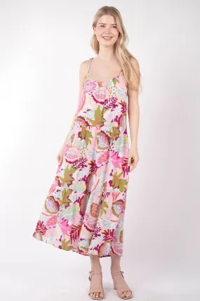 Women's VERY J Tropical Printed Cami Midi Dress