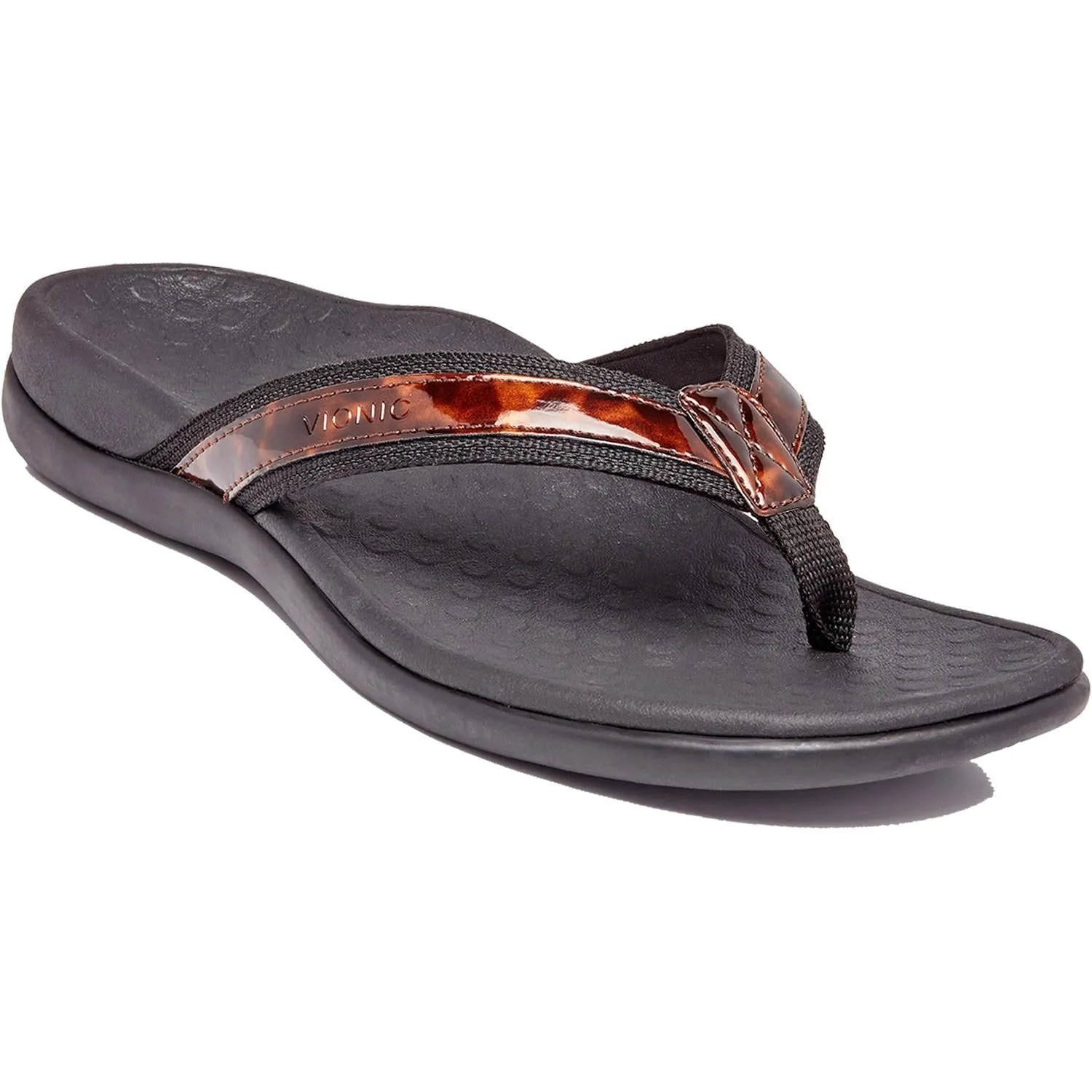 Women's Vionic Tide II Tortoise Black Leather