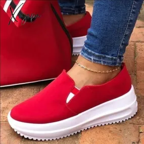 Xajzpa - New Flats Shoes Platform Sneakers Women Sport Wedges Fashion Ankle Casual Running Female Spring Autumn Designer Mujer Shoes