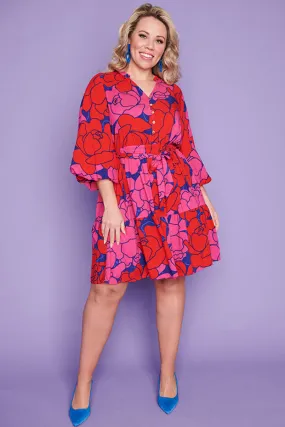 Zale Pink Peonies Dress